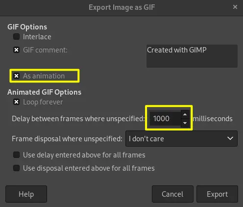 Export Image as GIF