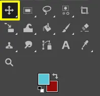 GIMP tools panel with Move Tool highlighted