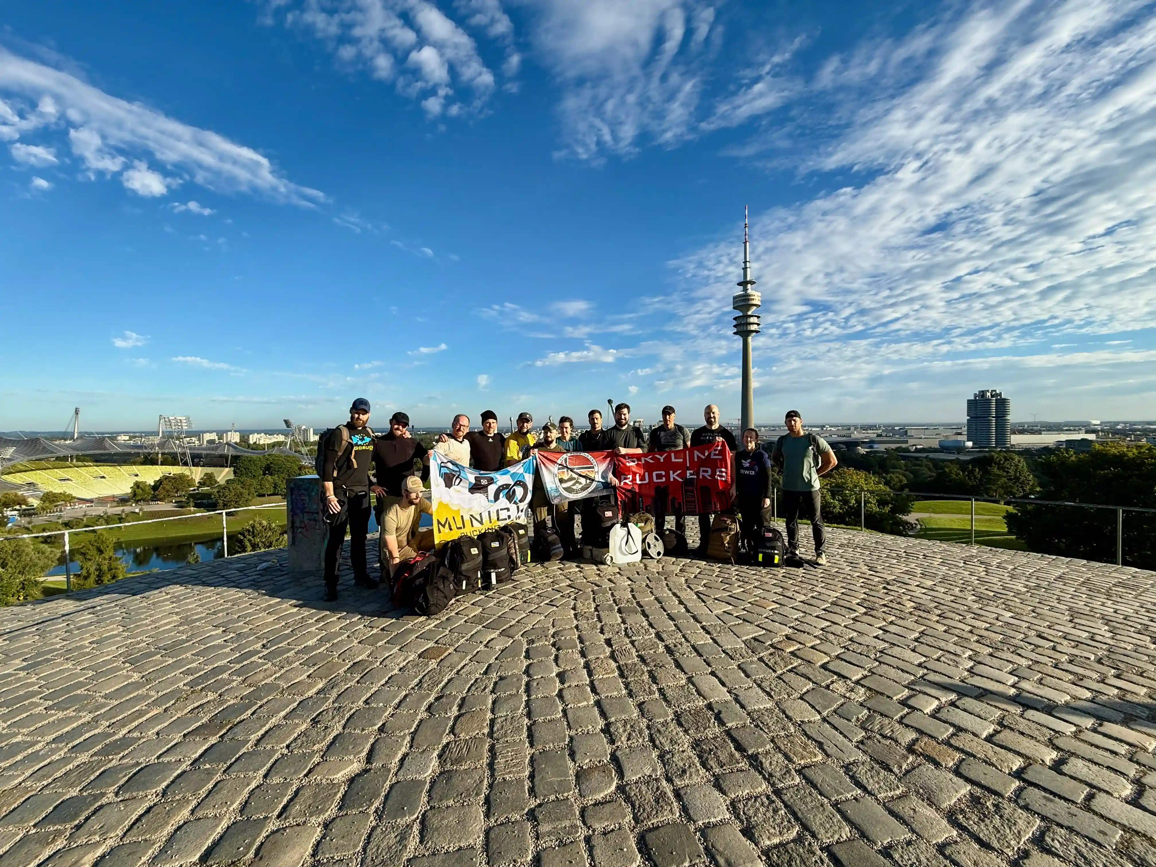 Final group photo on top of the Olympic hill.