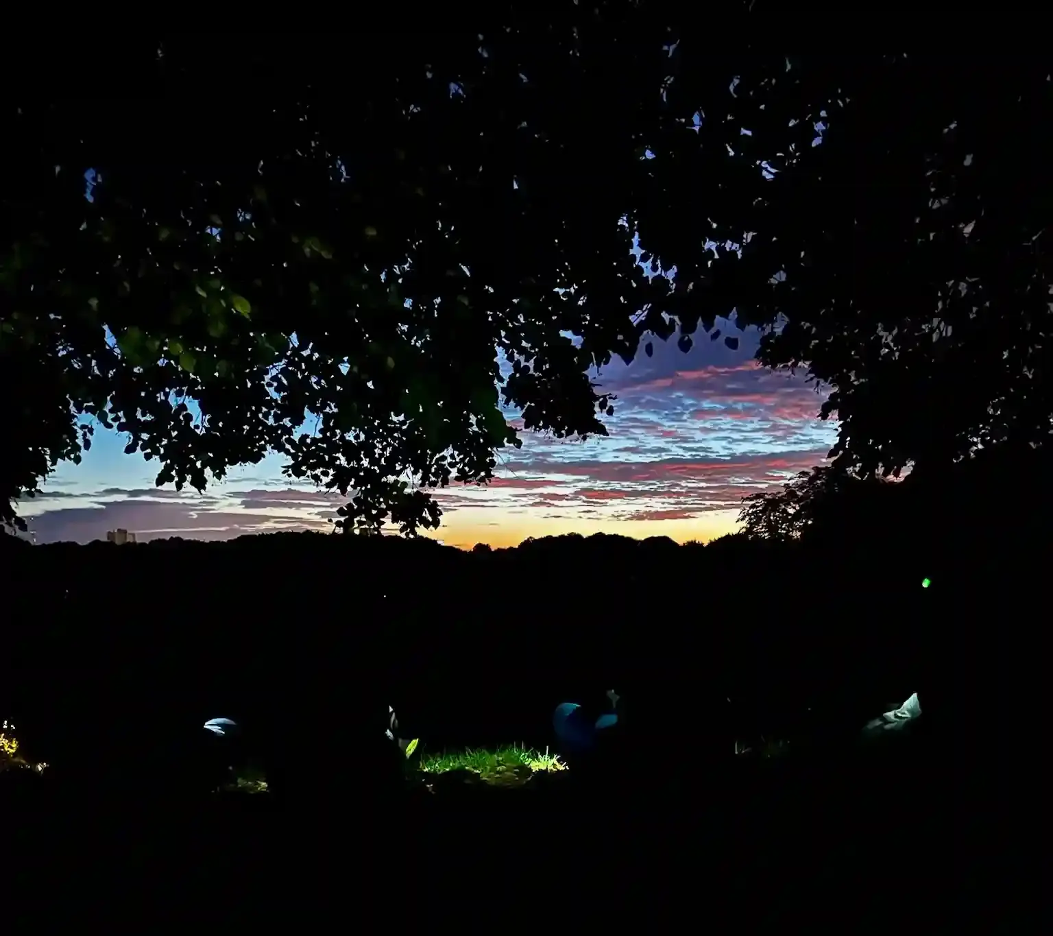 The team journaling right before sunrise.