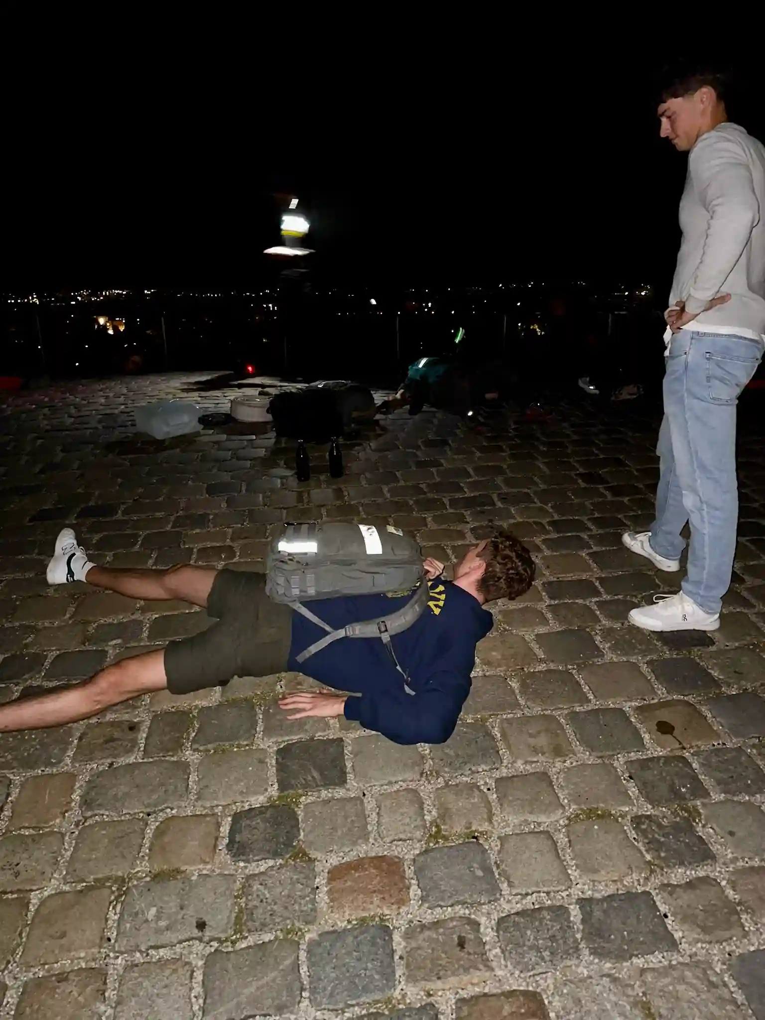 The navy shows up and attempts a regular get up with Cadres ruck.